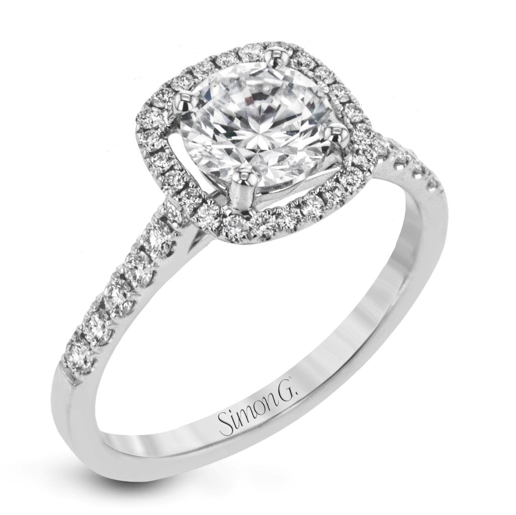 18K White Gold 0.33 CTW Diamond Set Semi-Mount Engagement Ring