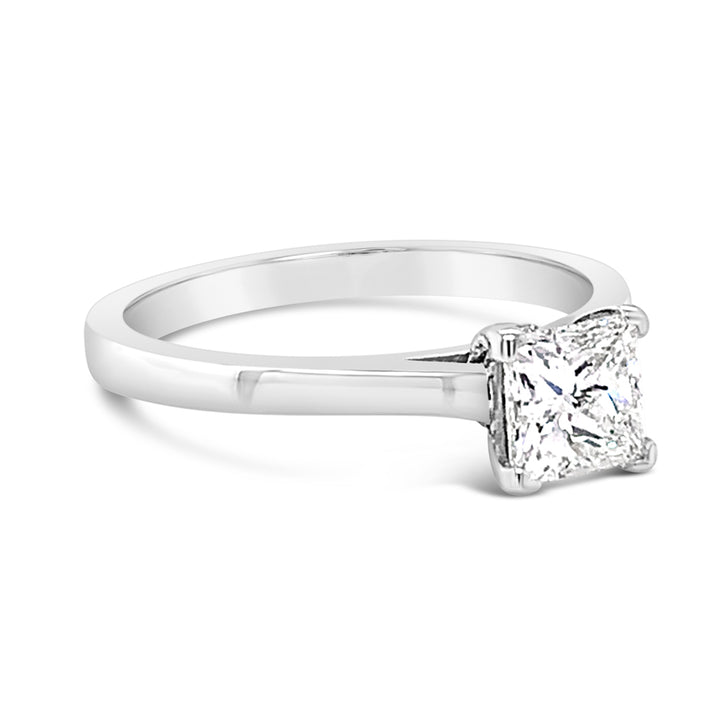 14K White Gold 4-Claw Solitaire Semi-Mount 0.05 CTW Diamond Engagement Ring