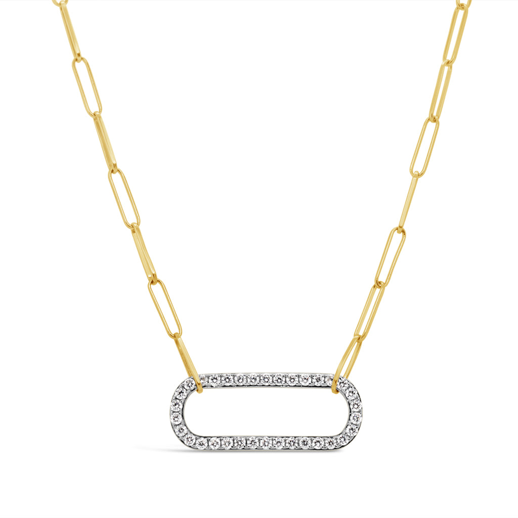18K Yellow/White Gold 0.40 CTW Diamond Necklace With 16" Chain