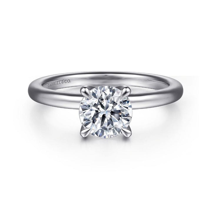 Women's 14K White Gold Hidden Halo 0.05 CTW Diamond Semi-Mount Engagment Ring