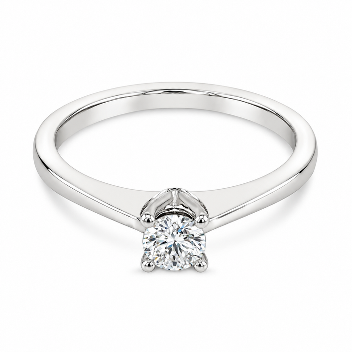 14K White Gold 0.20 CTW Canadian Diamond Solitaire Engagement Ring
