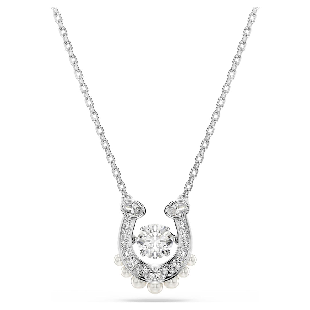 Swarovski Symbolica Rhodium Plated  Horseshoe Necklace With Clear Crystals 5736972