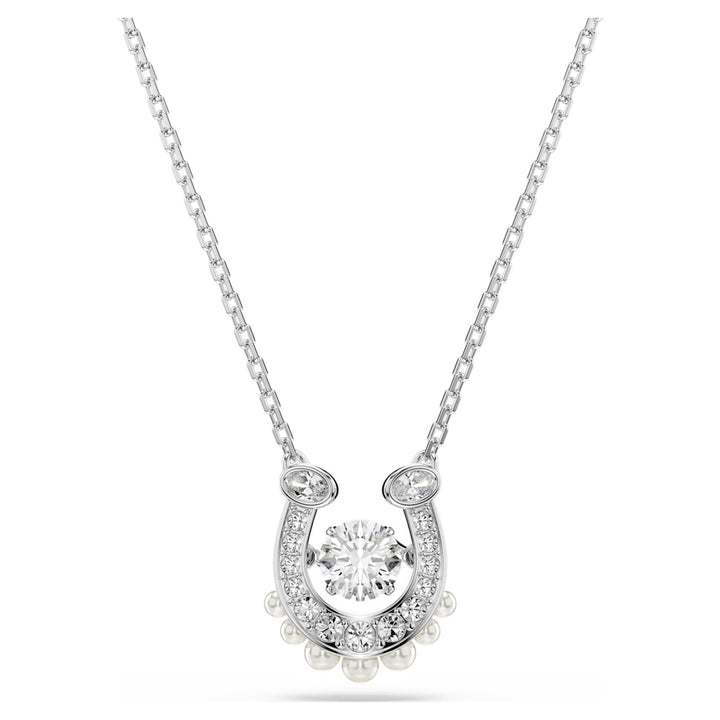 Swarovski Symbolica Rhodium Plated  Horseshoe Necklace With Clear Crystals 5736972