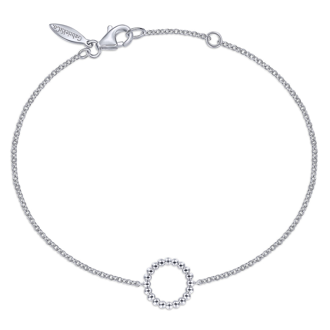 Sterling Silver Gabriel & Co. Open Circle Stationed Bracelet