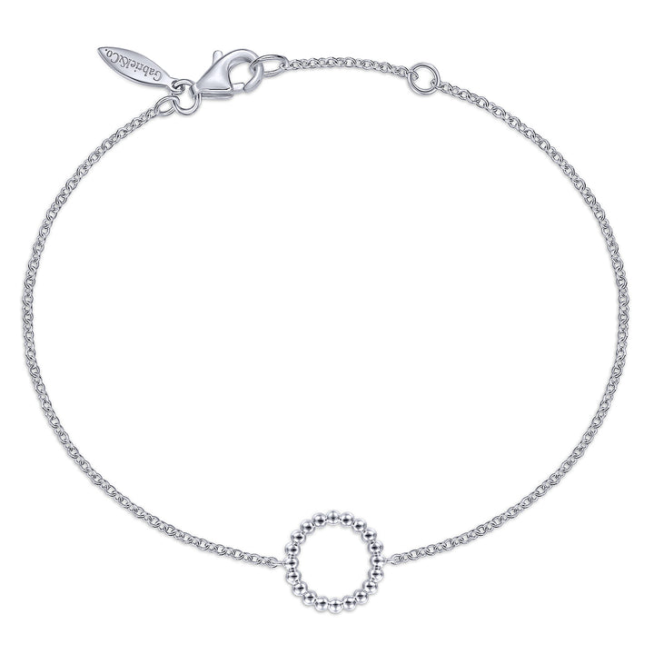 Sterling Silver Gabriel & Co. Open Circle Stationed Bracelet