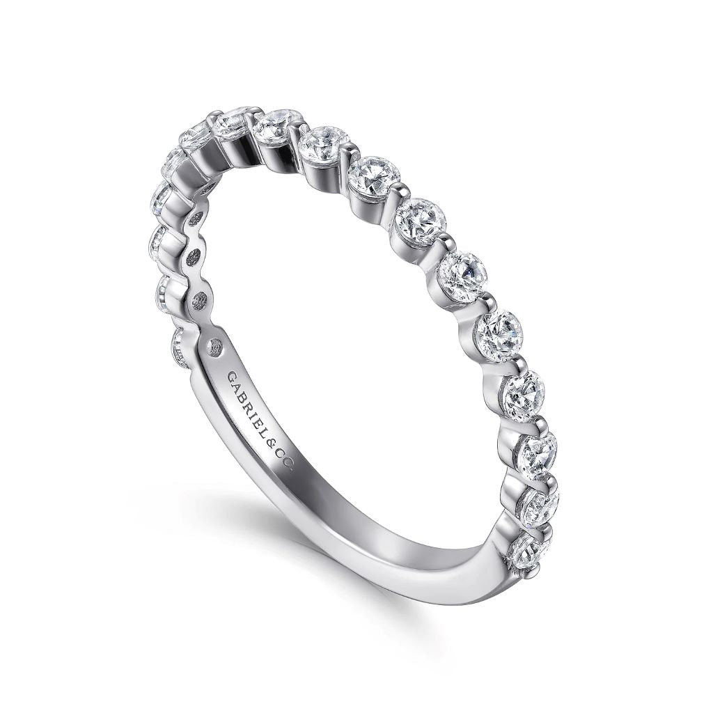 14K White Gold 0.51 CTW Diamond Anniversary Ring