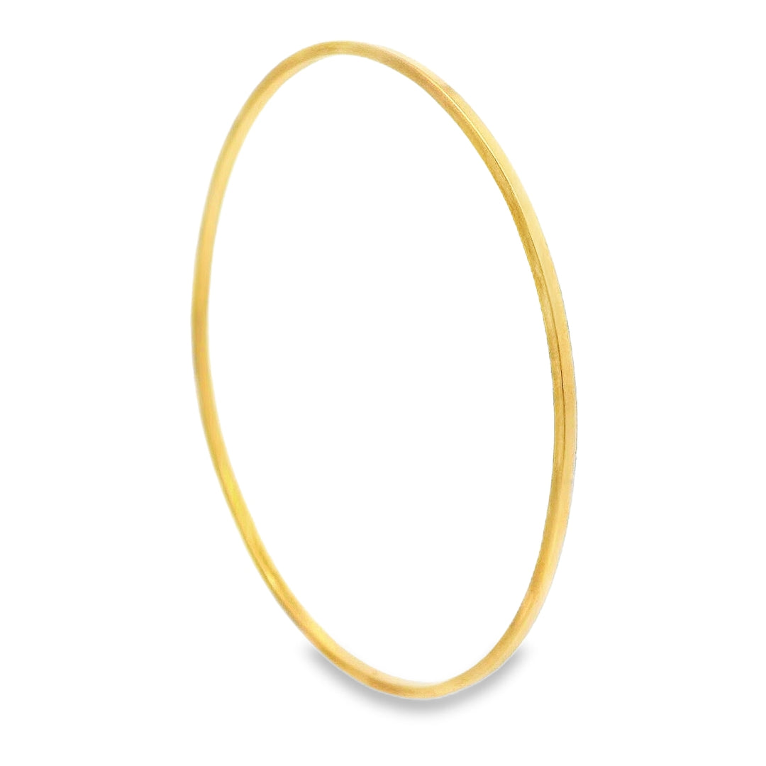Estate - 10 Karat Yellow Gold 1.86mm Wide Plain Slip Bangle