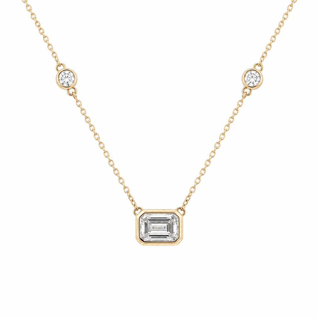 10K Yellow Gold 1.28 CTW LAB Grown Diamond 18" Necklace