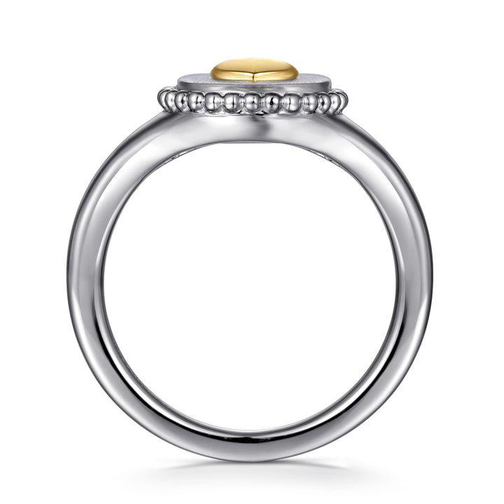 Sterling Silver And 14K Yellow Gold Gabriel & Co. Heart Ring