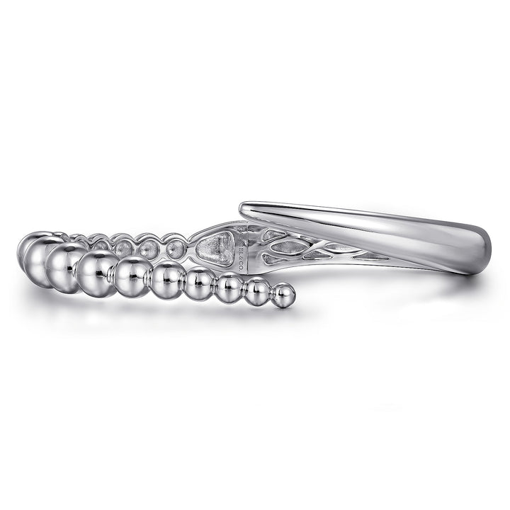 Gabriel & Co. Silver Bypass Hinged Bangle Bracelet