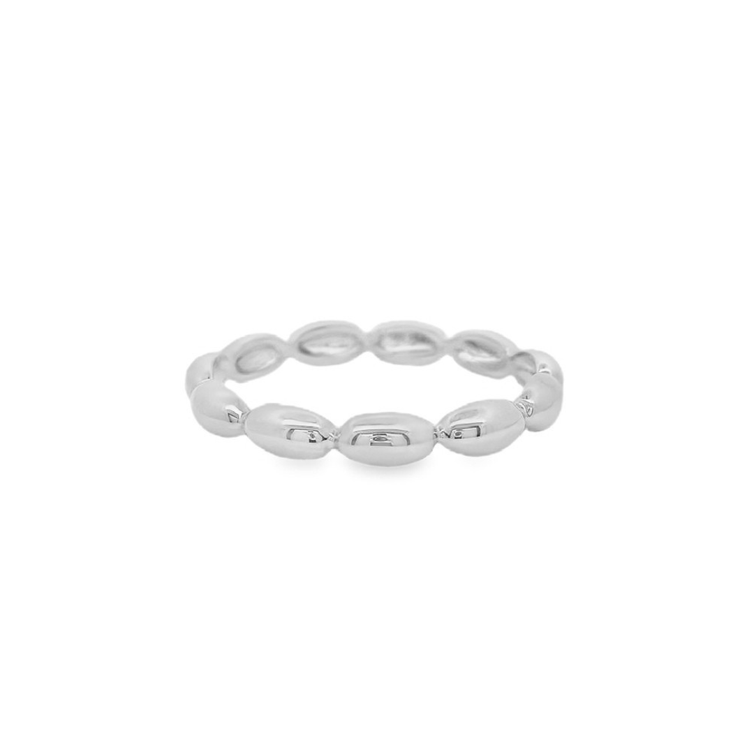 Women's 14K White Gold Ralf Mezger Polished Scalloped Edge Stacking Ring
