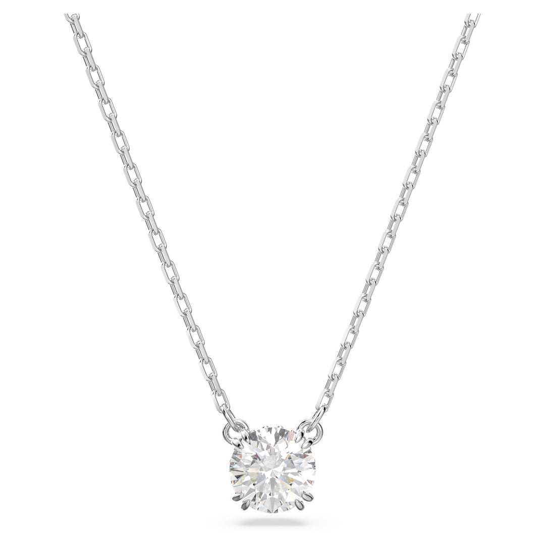 Swarovski Stilla Rhodium Plated Necklace With Clear Zirconia's 5636706