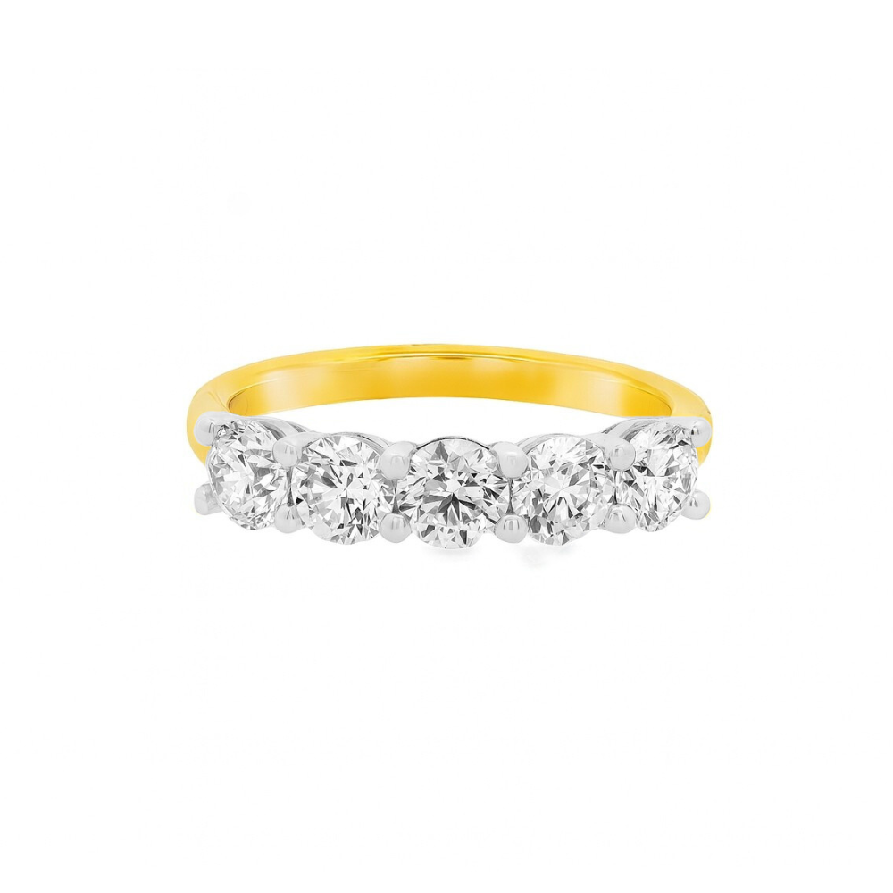 18K Yellow And White Gold 1.56 CTW VS F/G Diamond Anniversary Ring