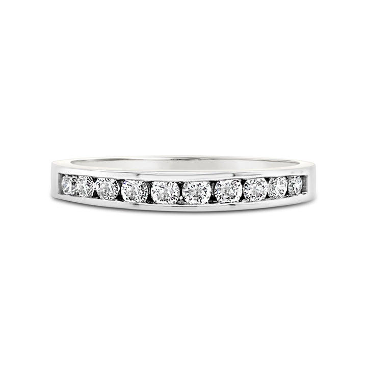 14K White Gold Ladies Anniversary Band