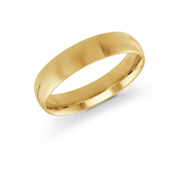 Men's 10K Yellow Gold 5mm Domed Wedding Band Size 9