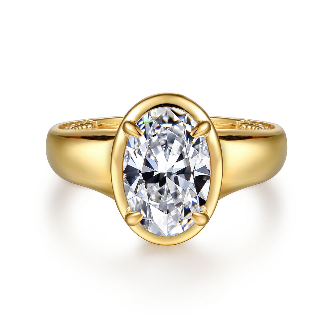 14K Yellow Gold 0.35 CTW Diamond Semi-Mount Engagement Ring