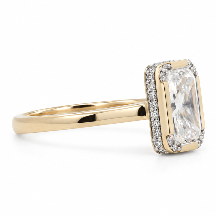 Women's 14K Yellow And White Gold 1.69 CTW LAB Grown Diamond Engagement Ring