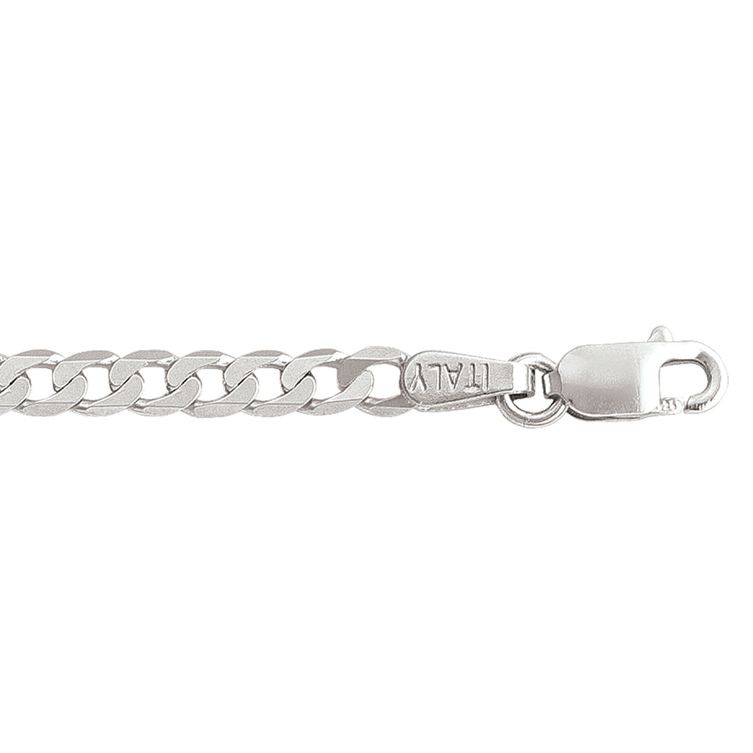 10K White Gold Medium 3mm Open Curb Link 22" Chain