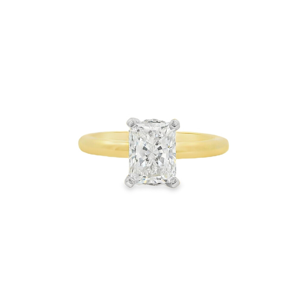 Women's 14K Yellow And White Gold 0.11 CTW Diamond Semi-Mount Engagement Ring