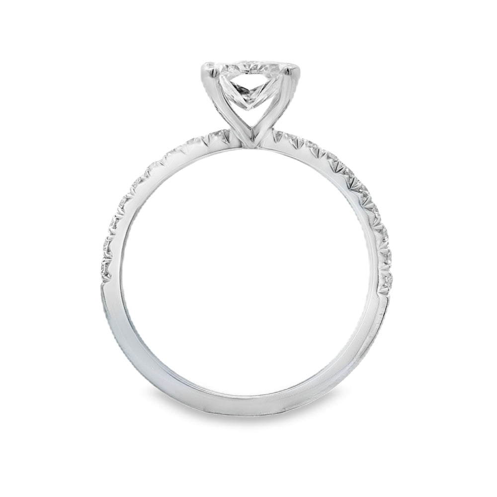 14K White Gold 0.39 CTW Diamond Semi-Mount Engagement Ring