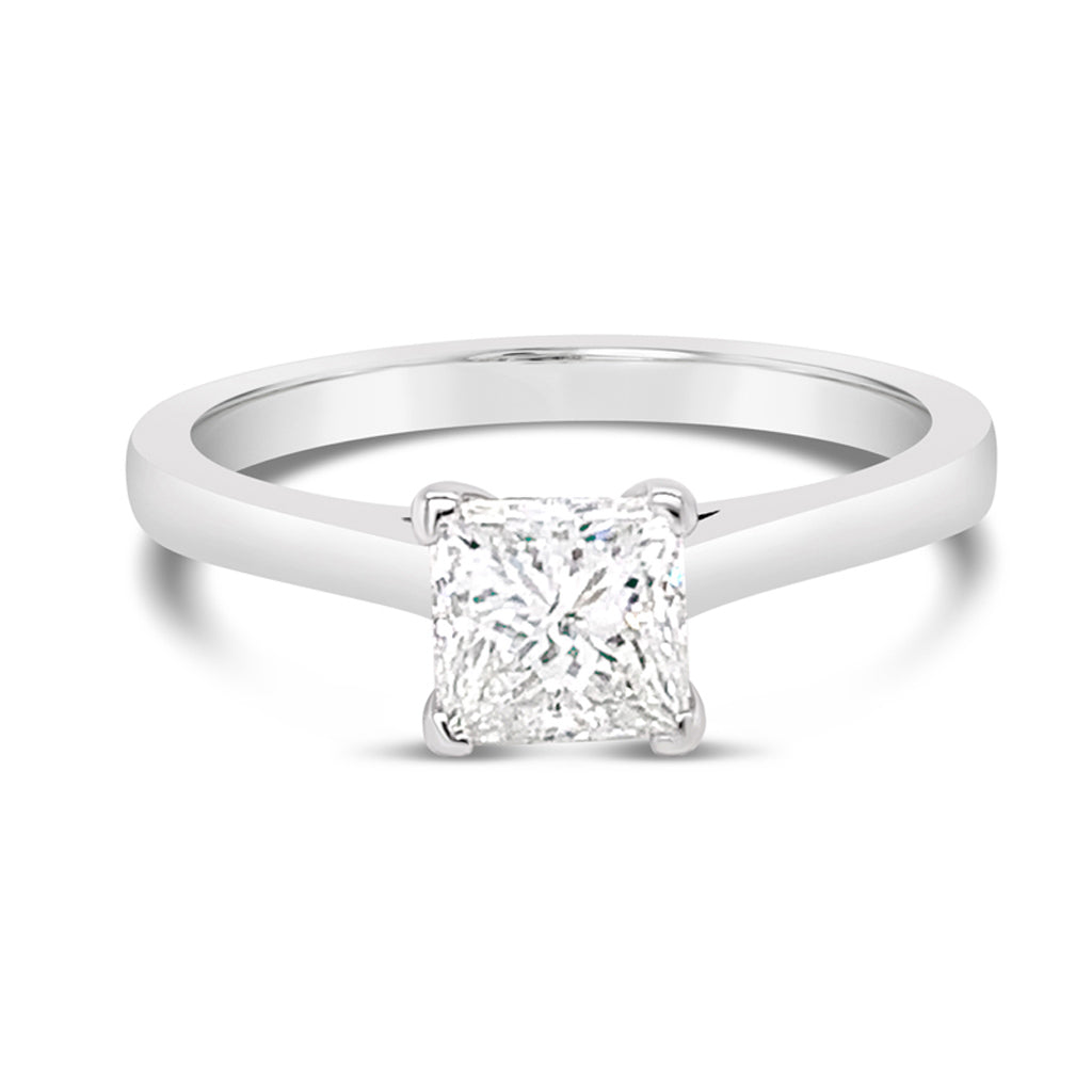 14K White Gold 4-Claw Solitaire Semi-Mount 0.05 CTW Diamond Engagement Ring