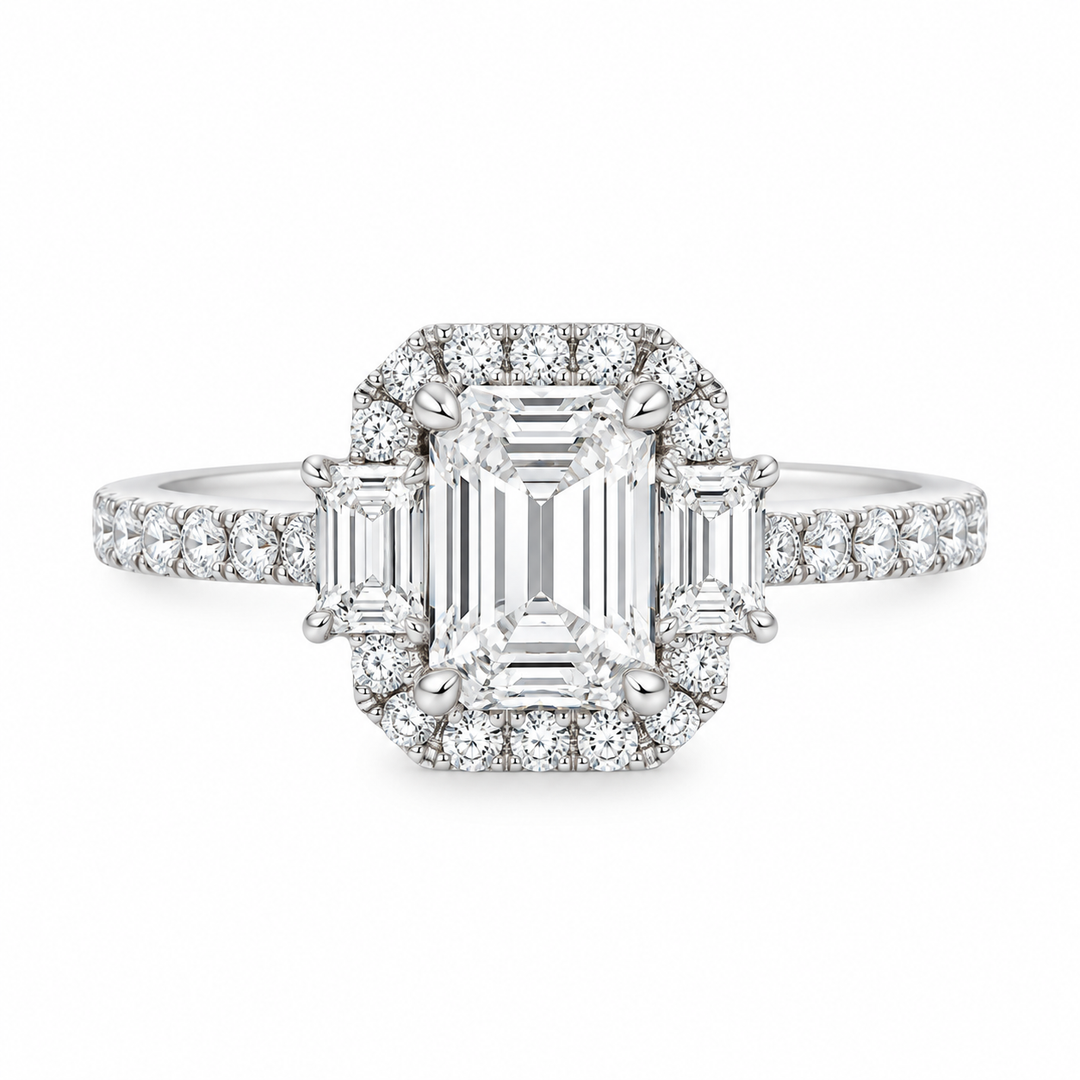 18K White Gold Halo 0.57 CTW Diamond Semi-Mount Engagement Ring