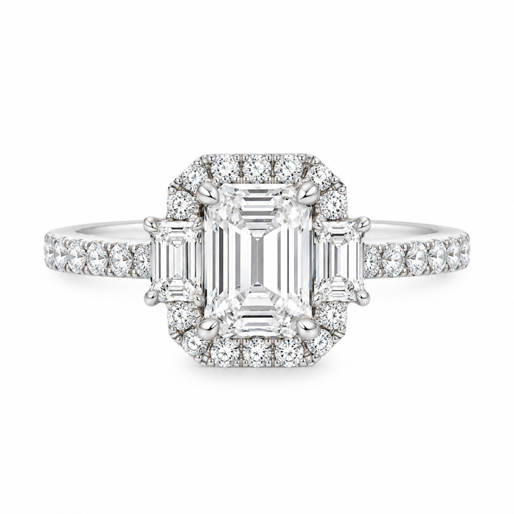 18K White Gold Halo 0.57 CTW Diamond Semi-Mount Engagement Ring