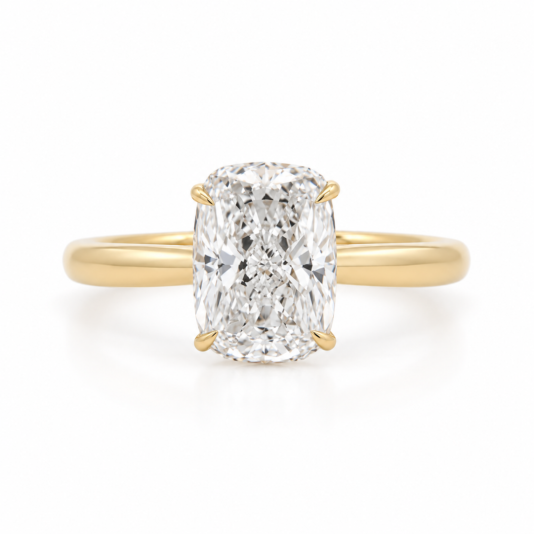 Women's 14K Yellow Gold  2.20 CTW LAB Diamond Engagement Ring