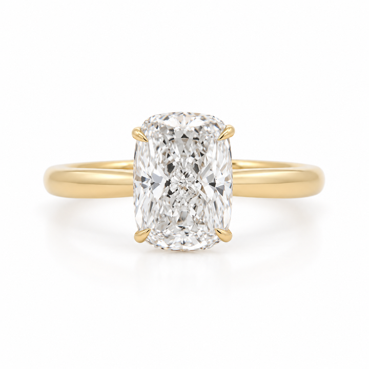 Women's 14K Yellow Gold  2.20 CTW LAB Diamond Engagement Ring