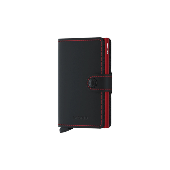 Secrid Matte Black And Red Miniwallet