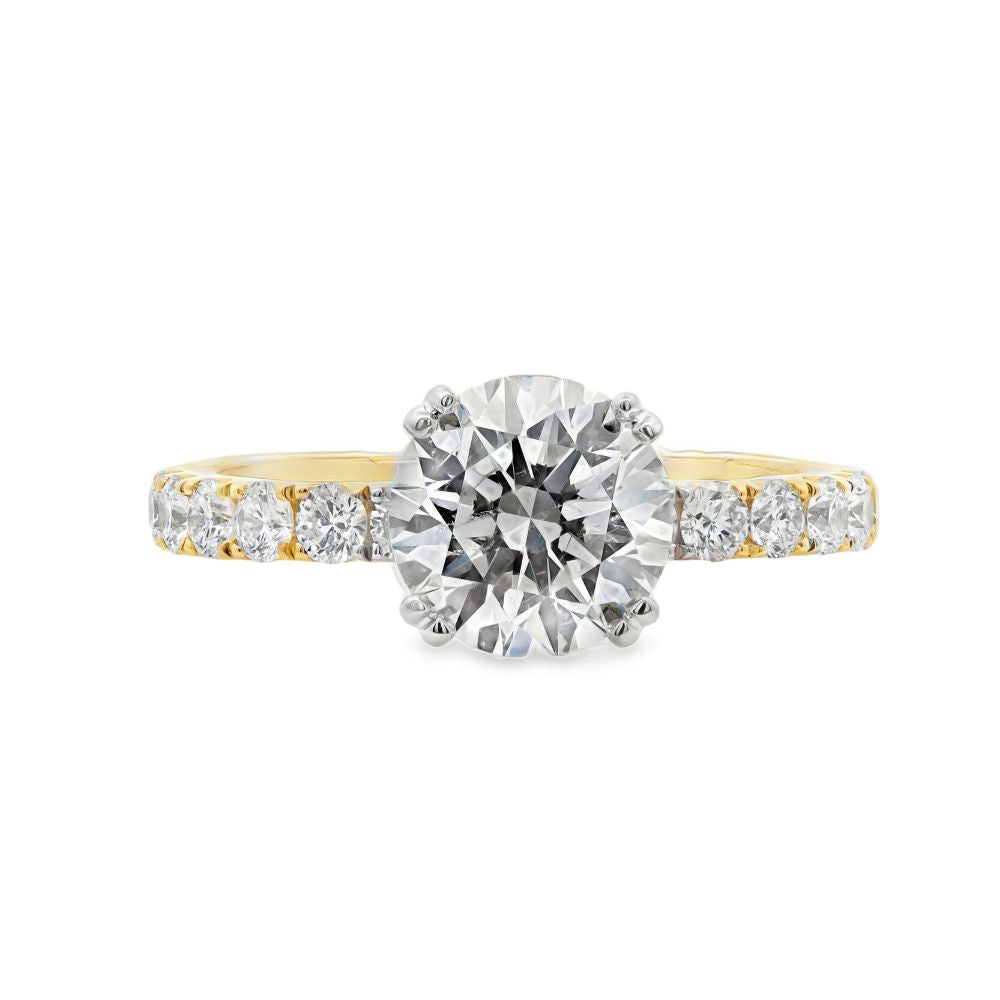 14K Yellow And White Gold 0.65 CTW Diamond Semi-Mount Engagement Ring