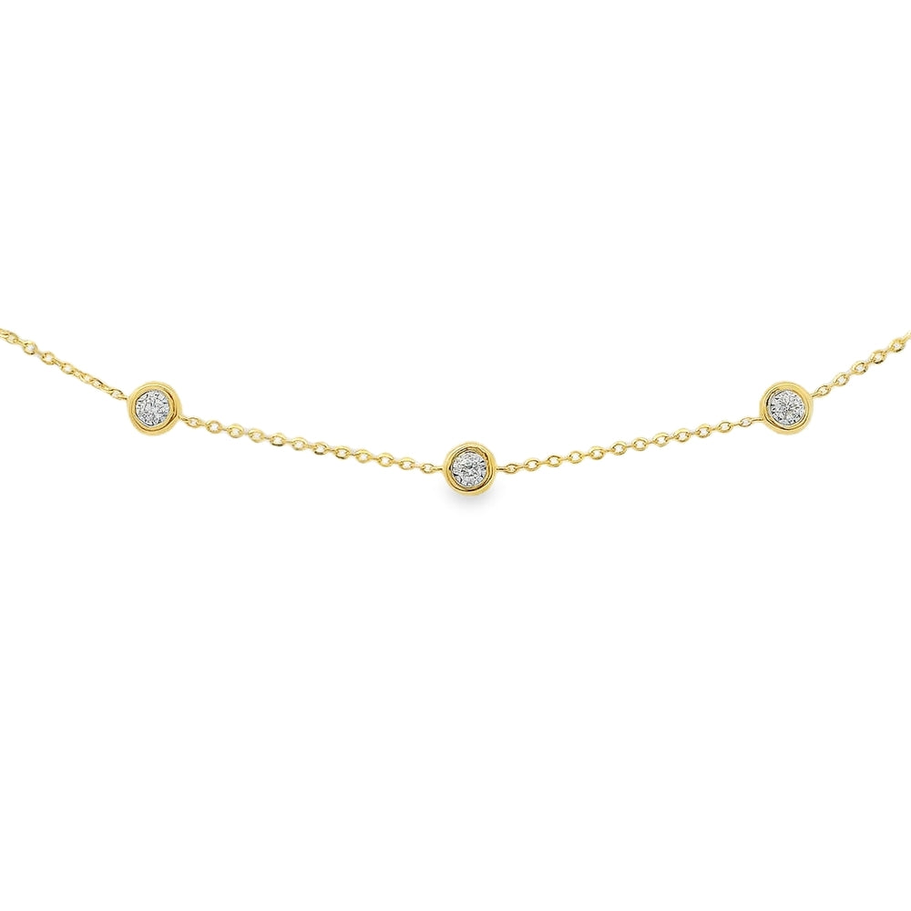 14K Yellow Gold 0.11 CTW Diamond 7" Bracelet