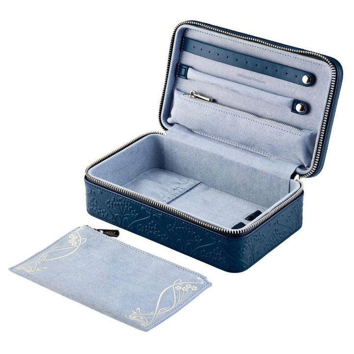 WOLF X LIBERTY All Over Ianthe Medium Jewelry Zip Case - Navy