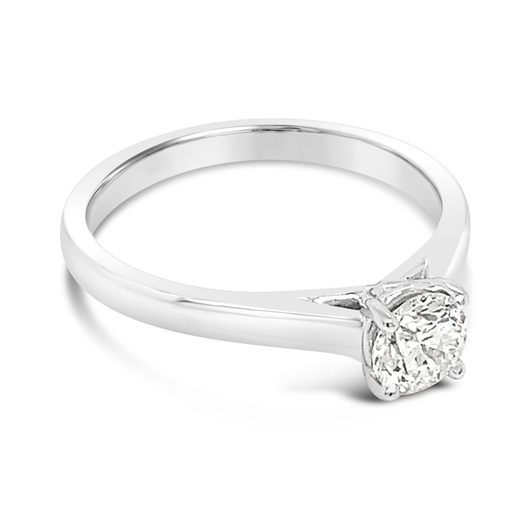 14K White Gold Solitaire 4-claw Mount (420-00089)