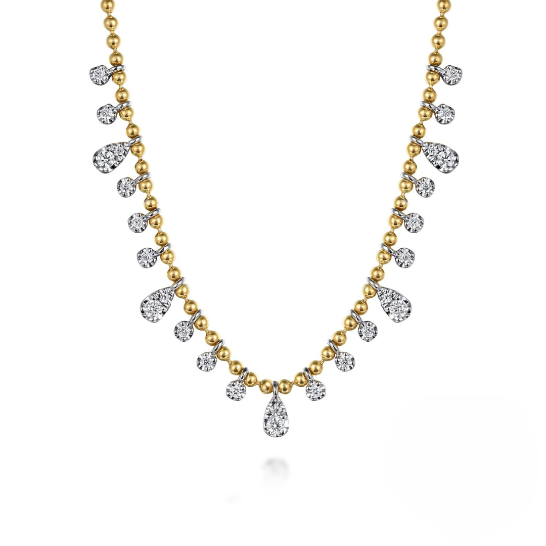 14K Yellow And White Gold 0.51 CTW Diamond 16" Necklace
