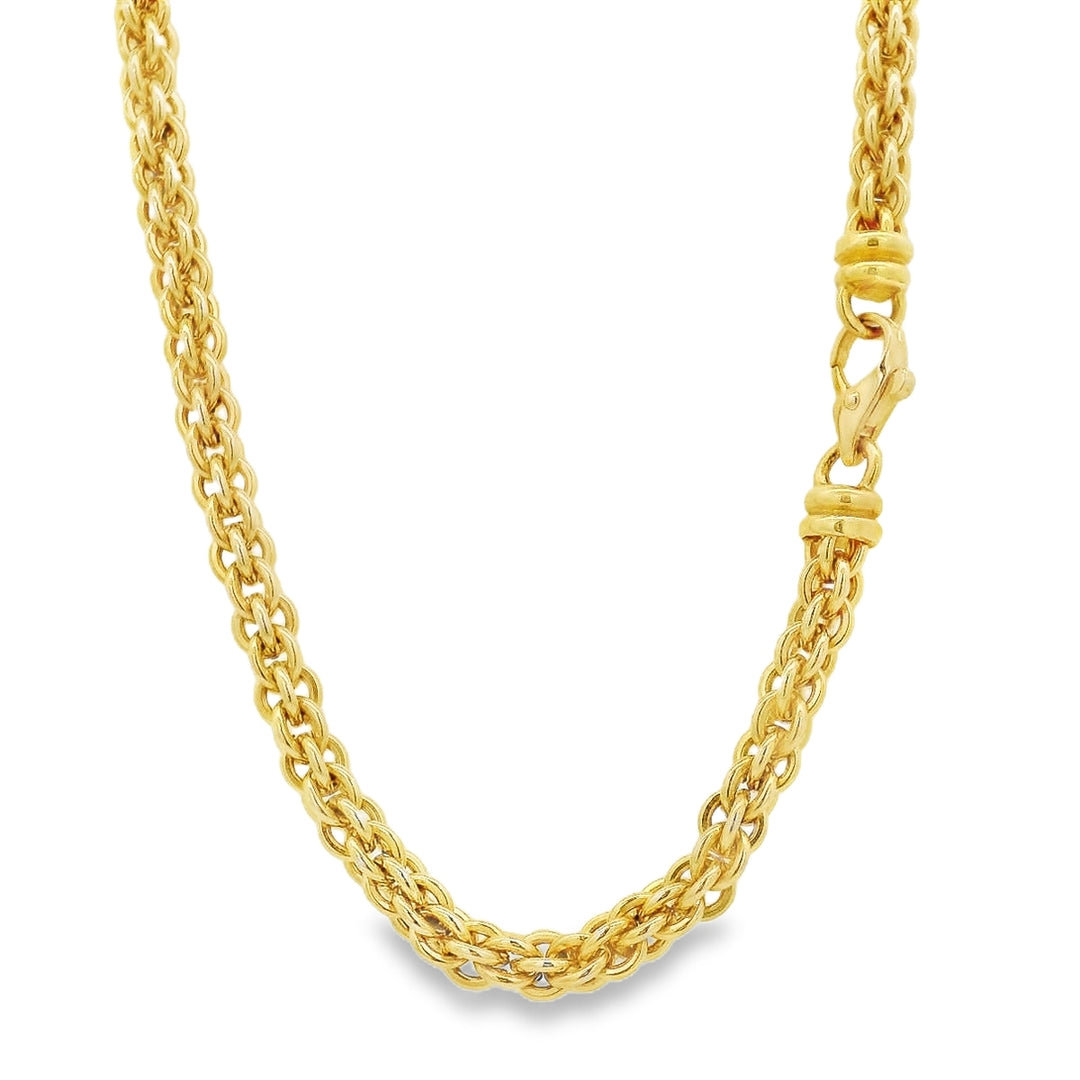 Estate - 14 Karat Yellow Gold Large Fancy Double Cable Link 24" Chain