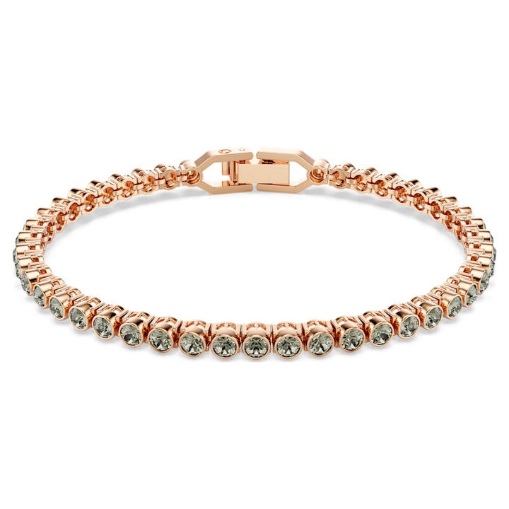 Swarovski Imber Rose Gold-Tone Plated Bracelet With Black Crystals 5734240