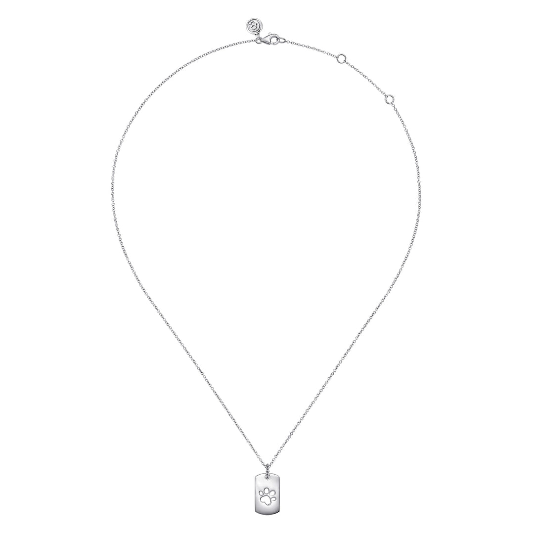 Sterling Silver Gabriel & Co. Dog Tag Necklace
