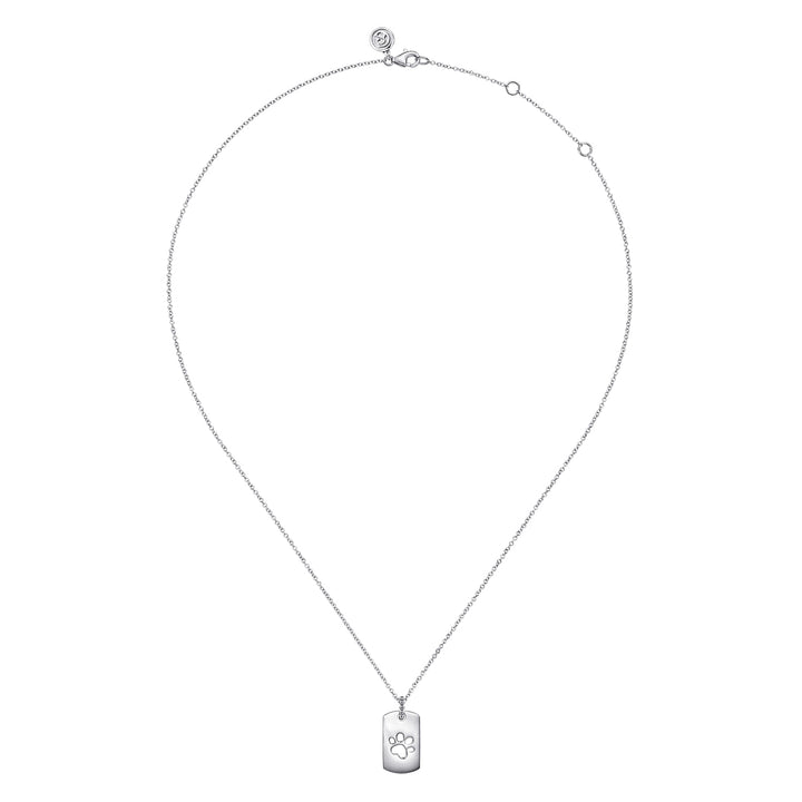 Sterling Silver Gabriel & Co. Dog Tag Necklace