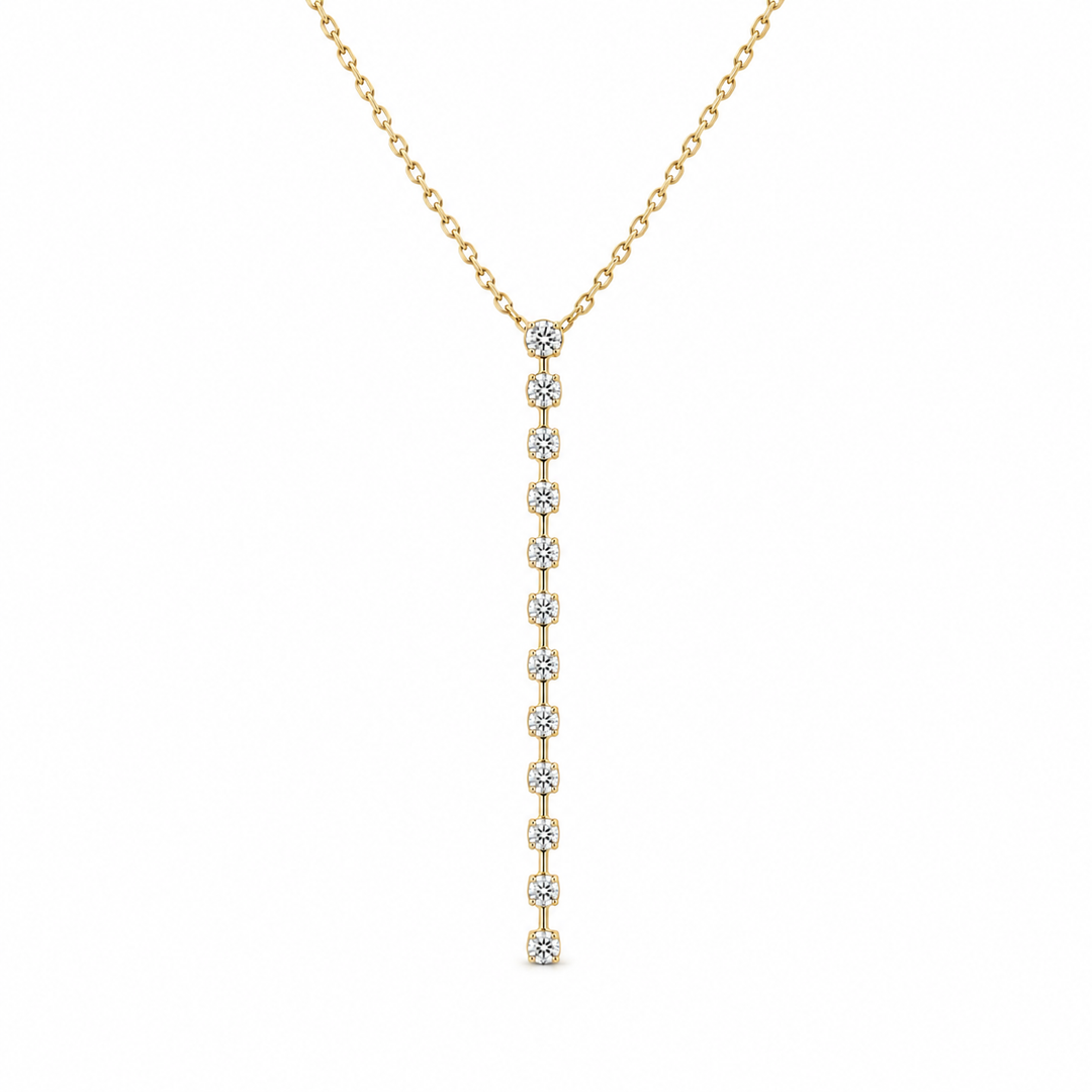 14K Yellow Gold 0.13 CTW Diamond 18" Necklace