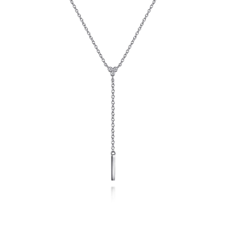 Sterling Silver Diamond Y  Gabriel & Co Necklace