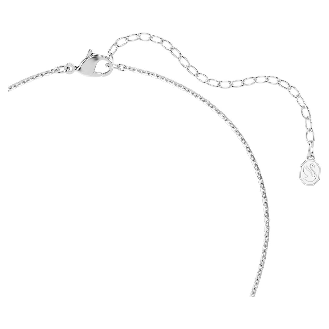 Swarovski Ariana Grande Rhodium Plated Flower Necklace With Clear Crystal And Crystal Pearl 5755817