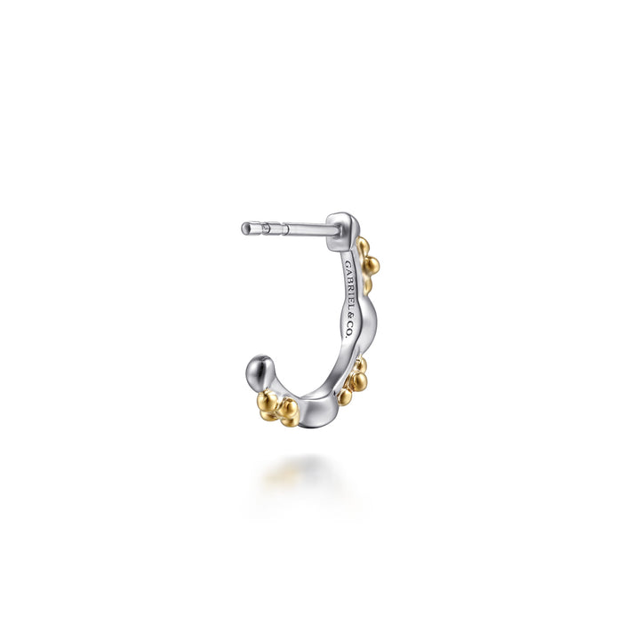 Sterling Silver And 14K Yellow Gold Gabriel & Co. Small Hoop Earrings