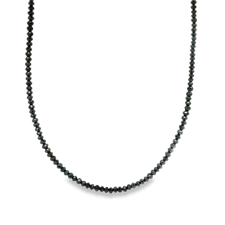 14K Yellow Gold 22.00 CTW Black Diamond Bead 20" Necklace