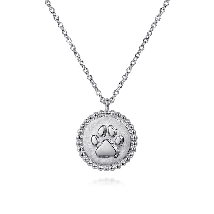 Sterling Silver Gabriel & Co. Bujukan Paw Print Necklace