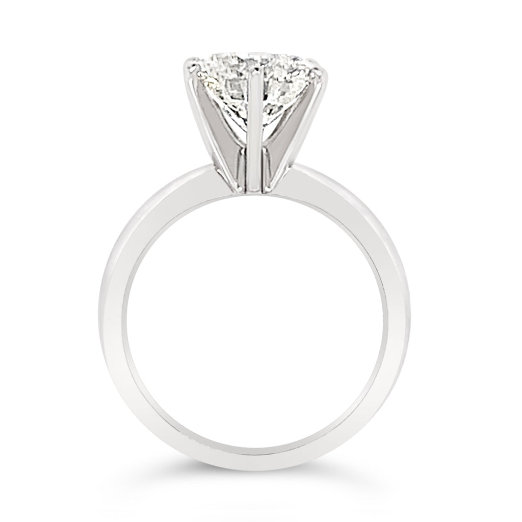 Platinum Solitaire Semi-Mount Engagement Ring (420-00055)