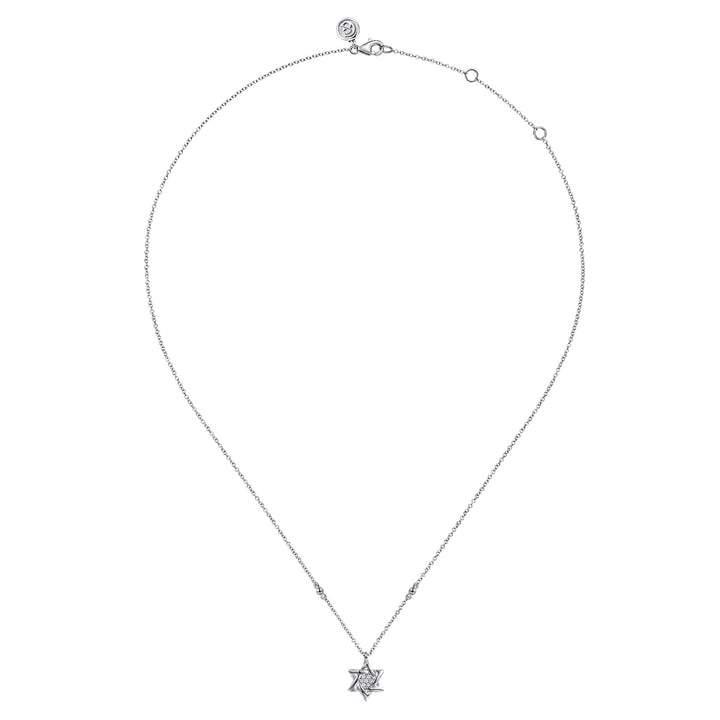 Sterling Silver Gabriel & Co. Bujukan Diamond Star Of David Necklace