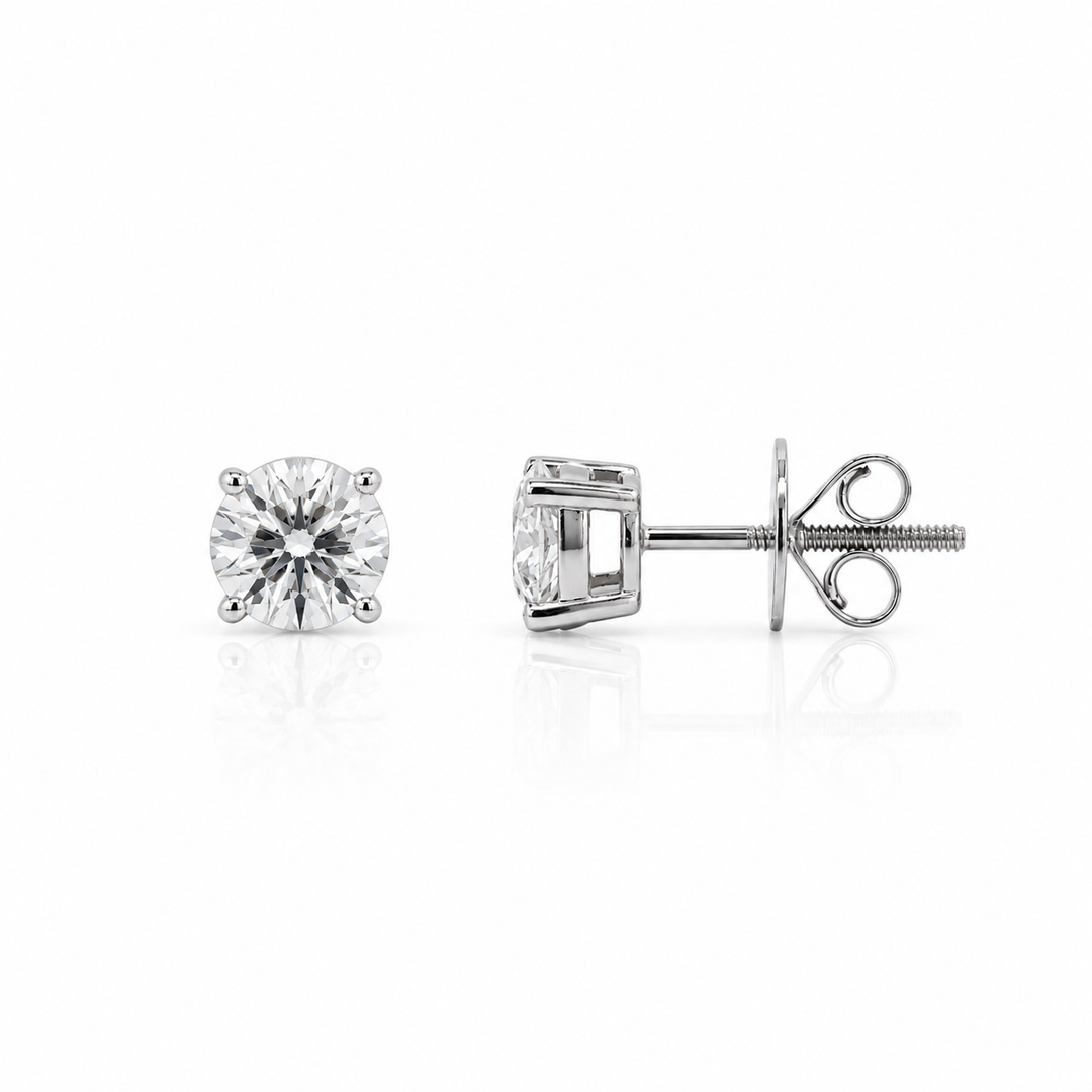 14K White Gold 1.00 CTW Lab Grown Diamond Stud Earrings