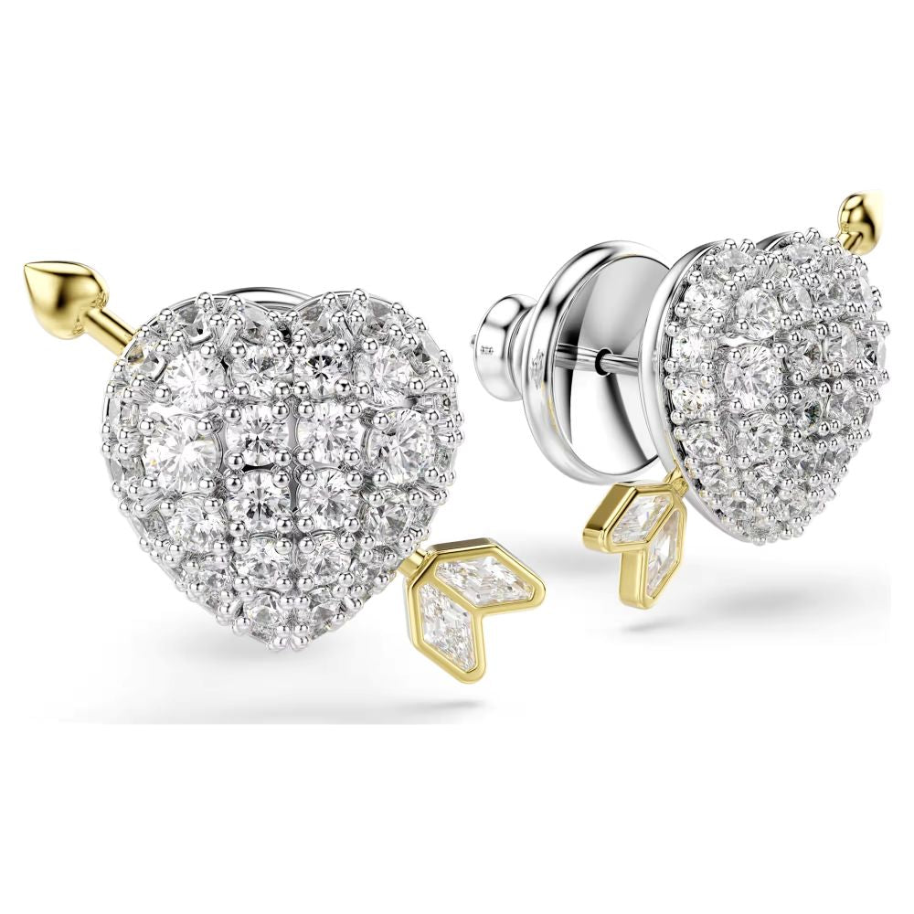 Swarovski Idyllia Two-Tone Plated Stud Earrings With Clear Swarovski Crystals 5737298