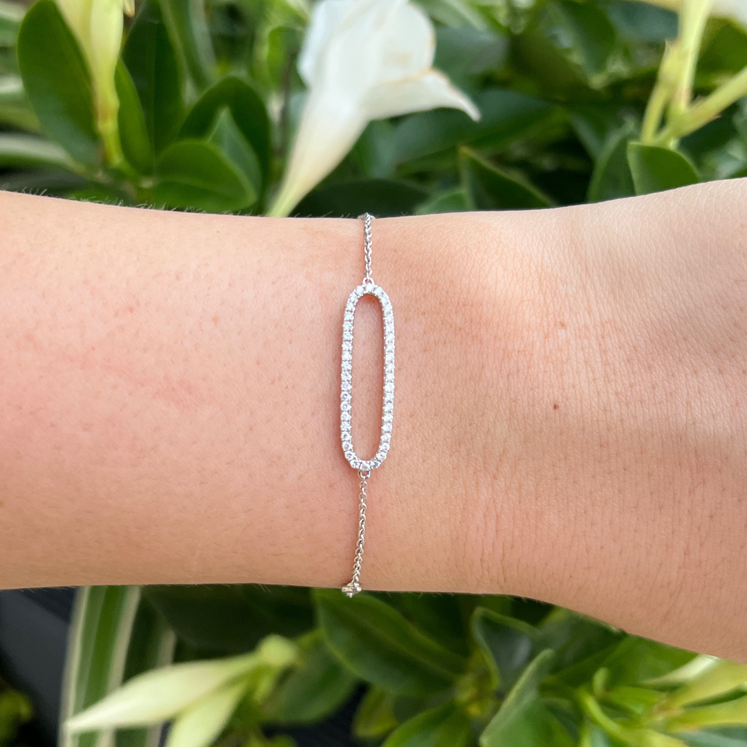 14K White Gold 7" 0.39 CTW Diamond Bracelet